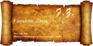 Fazekas Zina névjegykártya